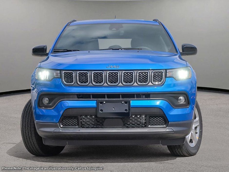 2024 Jeep Compass NORTH IN LASER BLUE EQUIPPED WITH A 2.0L TURBO , 4X4 , 8SPD AUTO , CONVENIENCE GROUP , NAV , POWER LIFTGATE , SUN & SOUND , HEAT-1