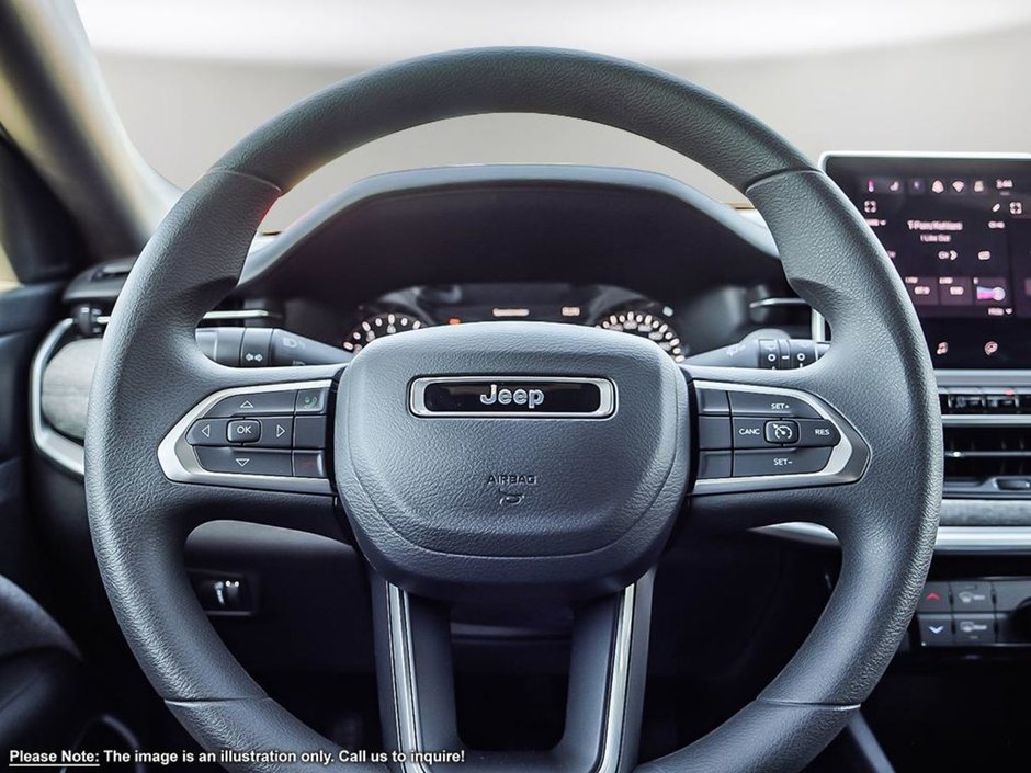 2025 Jeep Compass SPORT IN SILVER METALLIC EQUIPPED WITH A 2.0L TURBO I4 , 4X4 , 8SPD AUTO , TERRAIN MGMT , FCW , ACTIVE LANE MGMT , BACKUP CAM ,-12