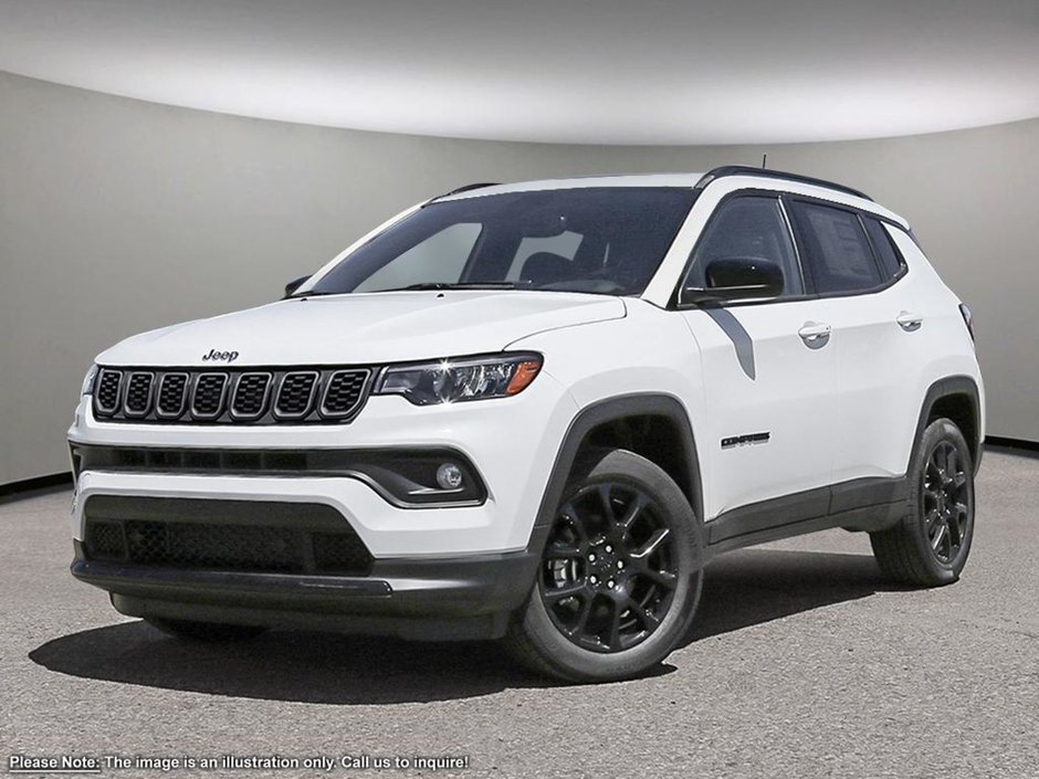 2025 Jeep Compass ALTITUDE IN BRIGHT WHITE EQUIPPED WITH A 2.0L TURBO I4 , 4X4 , 8SPD AUTO , CONVENIENCE GROUP , SUND AND SOUND GROUP , DUAL ZONE-0