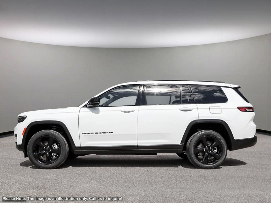 2024 Jeep Grand Cherokee L ALTITUDE IN BRIGHT WHITE EQUIPPED WITH A 3.6L V6 , 4X4 , 8SPD TF AUTO , SUNROOF , LEATHERETTE HEATED SEATS + SW , PWR LIFTGATE ,-2