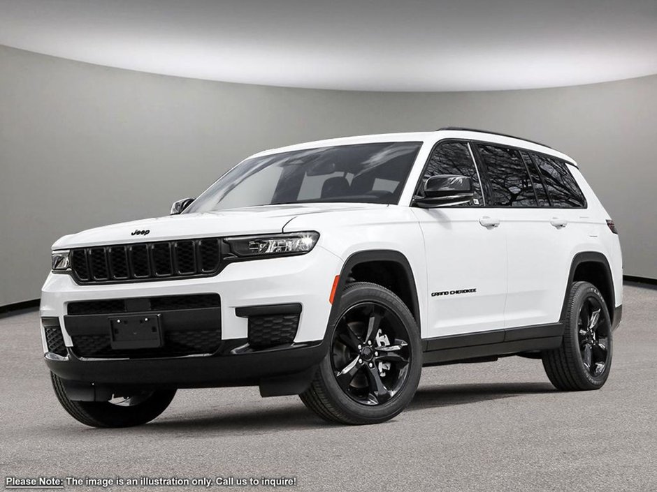 2024 Jeep Grand Cherokee L ALTITUDE IN BRIGHT WHITE EQUIPPED WITH A 3.6L V6 , 4X4 , 8SPD TF AUTO , SUNROOF , LEATHERETTE HEATED SEATS + SW , PWR LIFTGATE ,-0