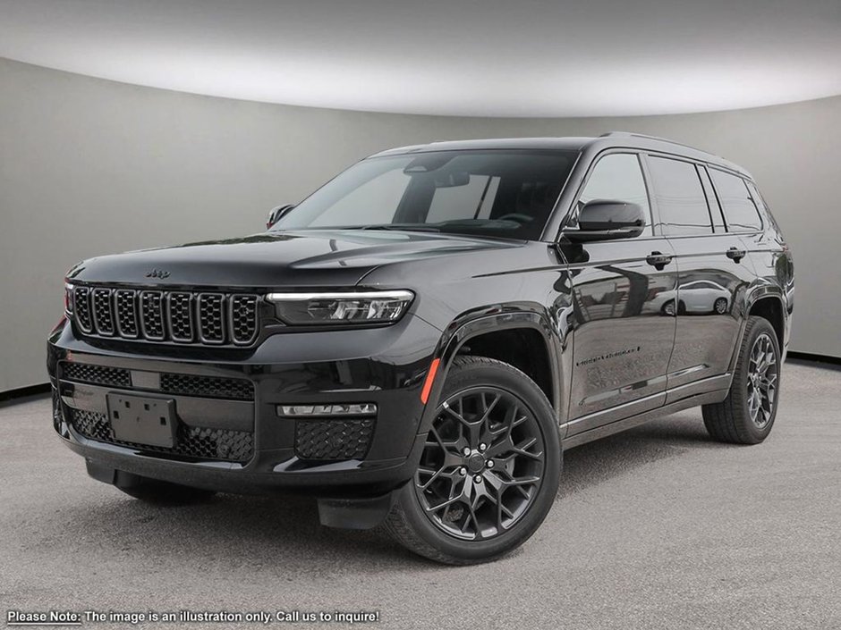 2024 Jeep Grand Cherokee L SUMMIT RESERVE IN DIAMOND BLACK EQUIPPED WITH A 5.7L HEMI V8 , 4X4 , 8SPD TF AUTO , BODY COLOUR ROOF , LUXURY TECH GROUP V , HIG-0