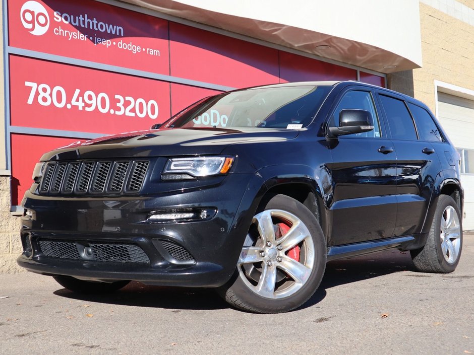 2016 Jeep Grand Cherokee SRT IN BRILLIANT BLACK EQUIPPED WITH A 6.4L SRT V8 , 4X4 , 8SPD TF AUTO , PANORAMIC SUNROOF , 19 SPEAKER HK AUDIO , 20INCH RIMS-0
