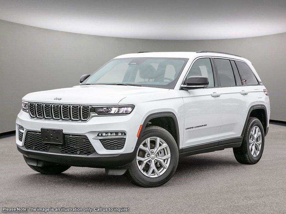 2024 Jeep Grand Cherokee LIMITED IN BRIGHT WHITE EQUIPPED WITH A 3.6L V6 , 4X4 , 8SPD TF AUTO , 20INCH RIMS , HEATED SEATS/SW , PANORAMIC SUNROOF , NAV ,-0