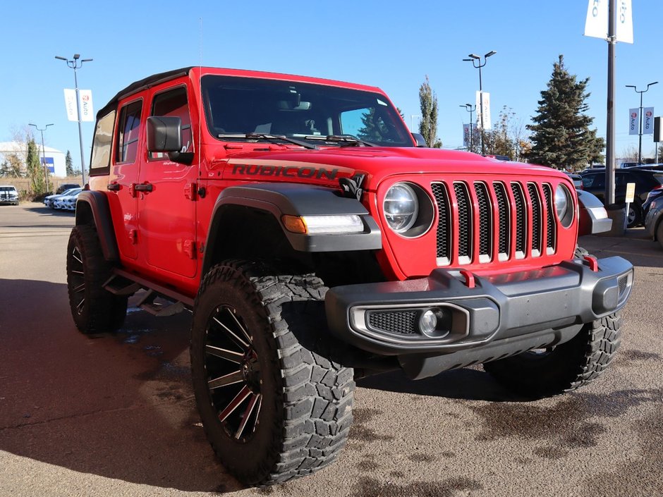2018 Jeep Wrangler Unlimited UNLIMITED RUBICON IN FIRECRACKER RED EQUIPPED WITH A 3.6L V6 , 4X4 , 8SPD AUTO , 17INCH RIMS , 8.4INCH W/NAV , ALPINE AUDIO , LE-9