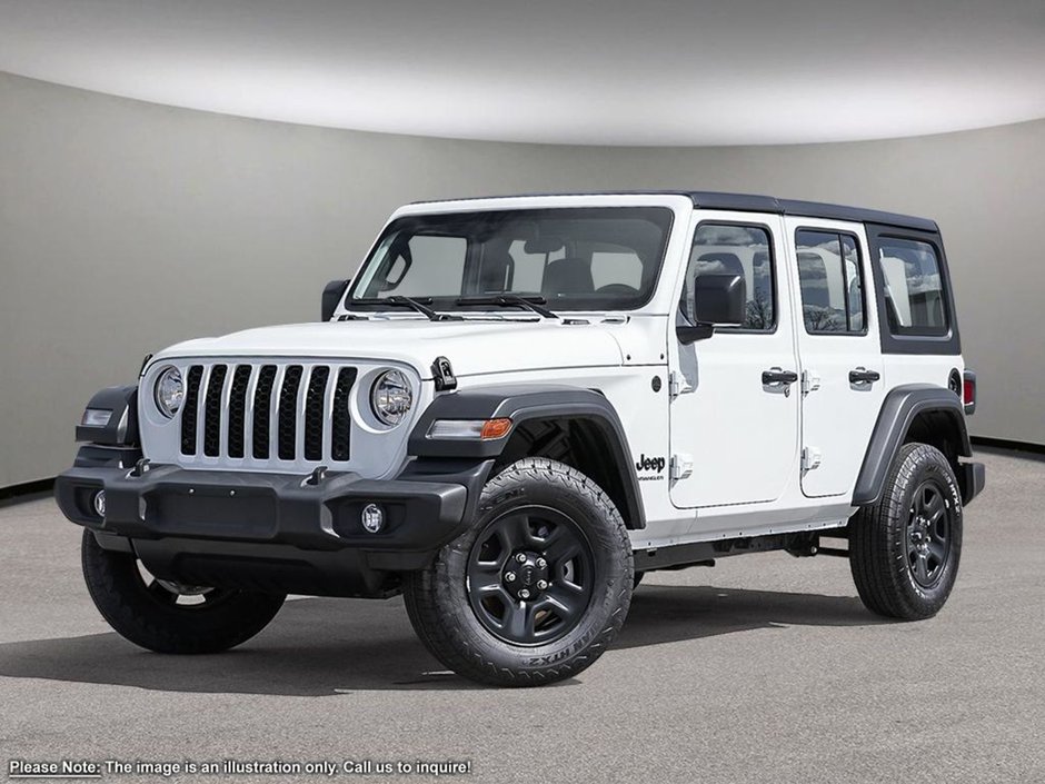 2024 Jeep Wrangler SPORT, 3.6L V6, OFF-ROAD SKID PLATES, 3 PIECE MODULAR TOP, 12.3 UCONNECT 5, REVERSE CAMERA-0