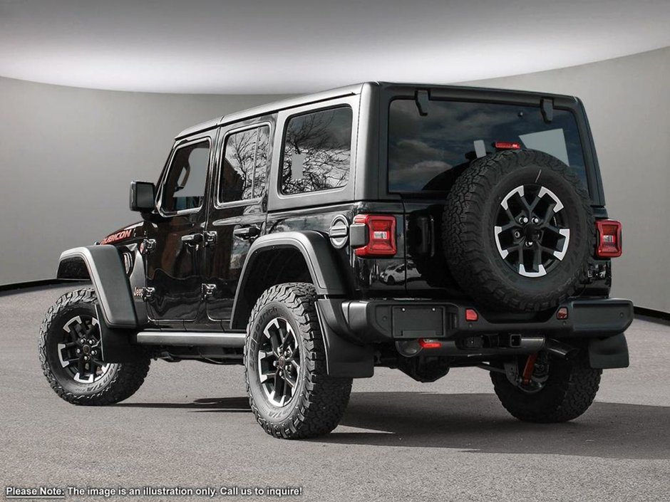 2024 Jeep Wrangler RUBICON IN BLACK EQUIPPED WITH A 3.6L V6 , 4X4 , 8SPD TF AUTO , HARDTOP , CONVENIENCE GROUP , 35INCH TIRE PCKG , 8SPEAKER AUDIO-3