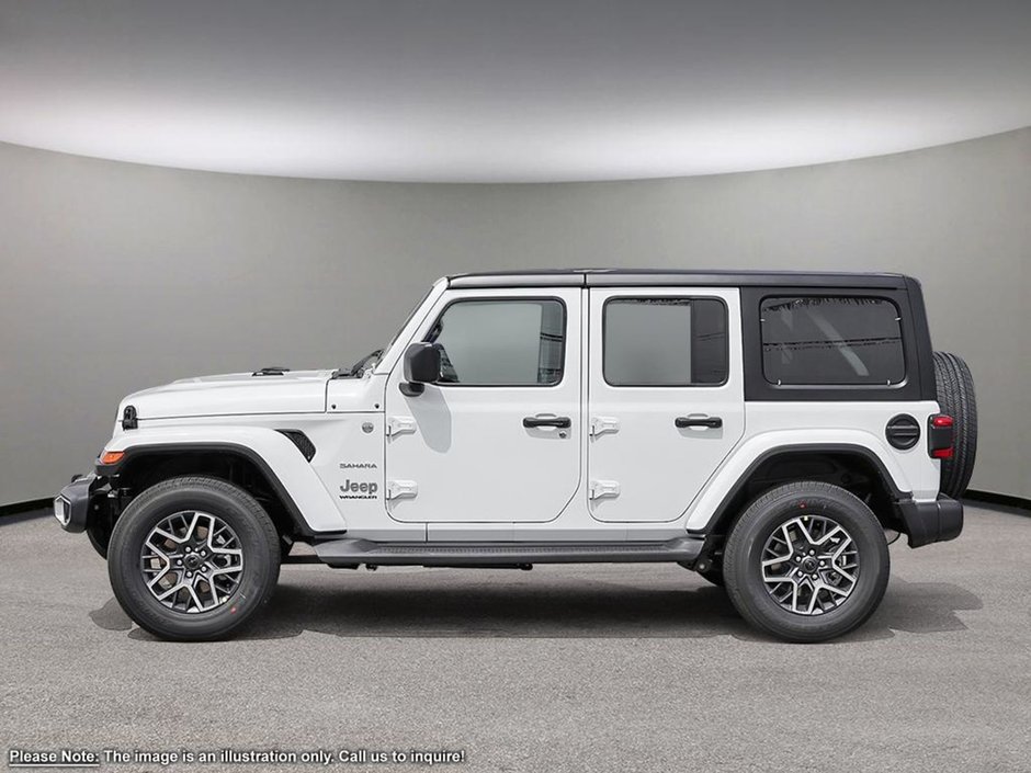 2024 Jeep Wrangler SAHARA IN BRIGHT WHITE EQUIPPED WITH A 3.6L V6 , 4X4 , 8SPD AUTO , SIDE STEPS , SAFETY GROUP , TECH GROUP , NAV , TRAILER TOW/HD-2