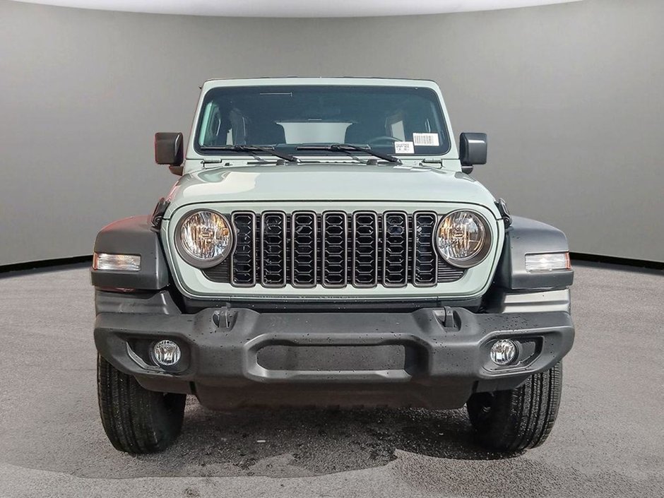2024 Jeep Wrangler SPORT IN EARL GREY EQUIPPED WITH A 3.6L V6 , 4X4 , 8SPD TF AUTO , MODULAR HARDTOP , BACKUP CAM , AUTO LIGHTS , PUSH START , DUAL-1