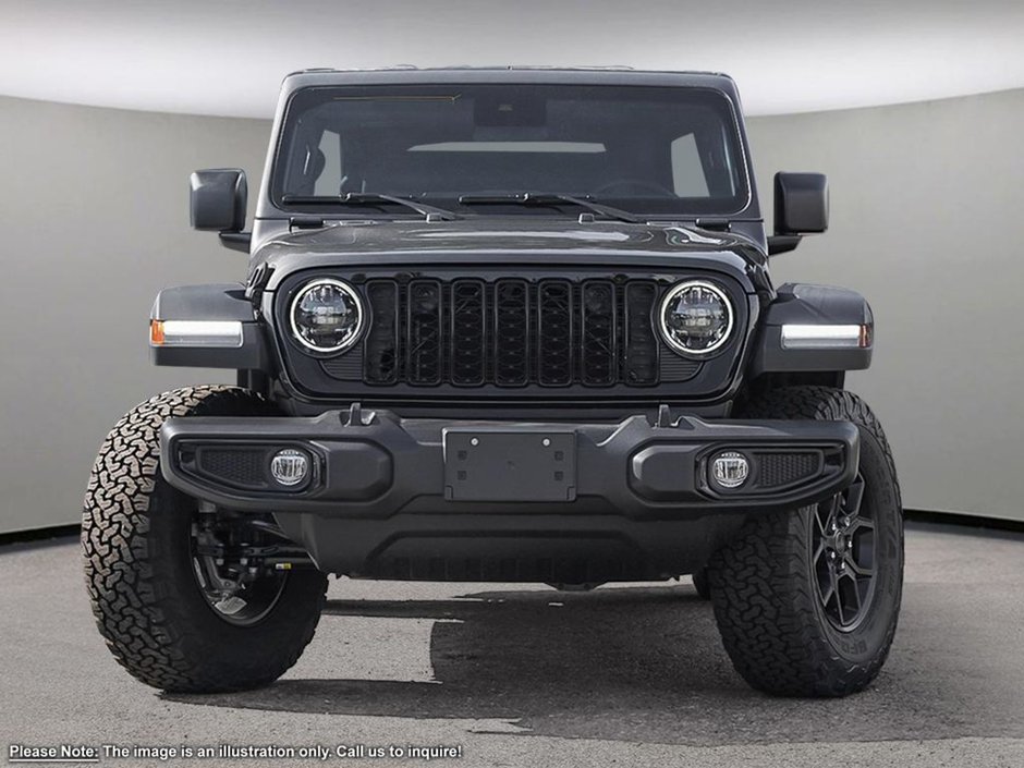 2024 Jeep Wrangler WILLYS IN GRANITE METALLIC EUQIPPED WITH A 3.6L V6 , 4X4 , 8SPD TF AUTO , SAFETY GROUP , TECH GROUP , CONVENIENCE GROUP , DANA W-1