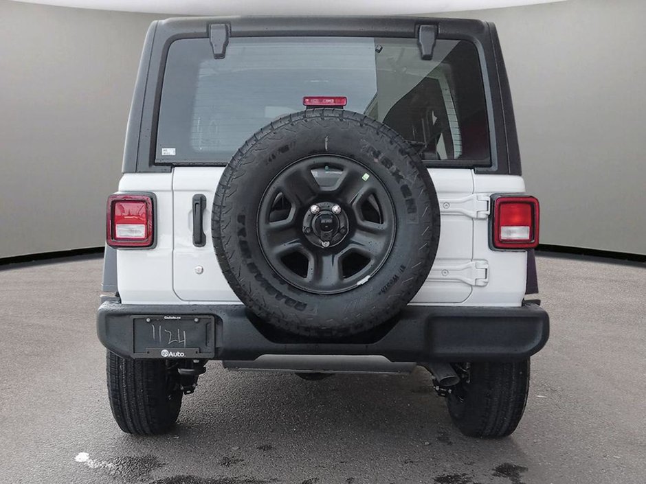 2024 Jeep Wrangler SPORT IN BRIGHT WHITE EQUIPPED WITH A 3.6L V6 , 4X4 , 8SPD TF AUTO , HARDTOP , BACKUP CAM , PUSH START , DUAL ZONE AC , 12.3INCH-4