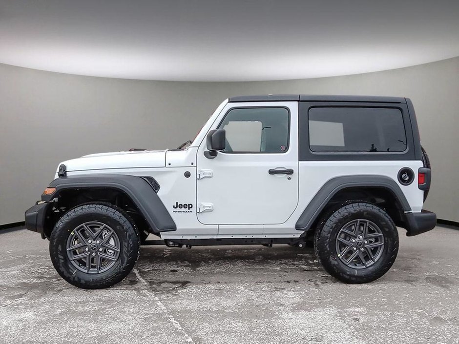 2025 Jeep Wrangler SPORT S IN BRIGHT WHITE EQUIPPED WITH A 2.0L TURBO I4 , 4X4 , 8SPD TF AUTO , HARDTOP , CONVENIENCE GROUP , HEATED SEATS + SW , D-2