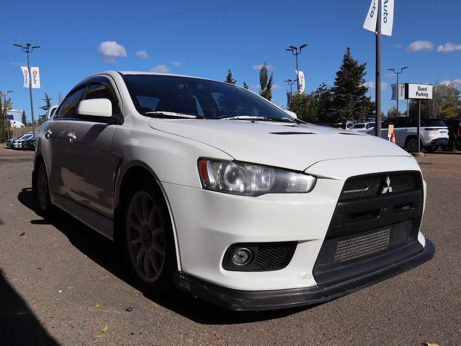 2014 Mitsubishi Lancer Evolution EVO MR IN WHITE EQUIPPED WITH A 2.0L TURBO I4 , AWD , 6SPD AUTO , PADDLE SHIFTERS , LEATHER HEATED SEATS , AC , CRUISE , PREMIUM-10