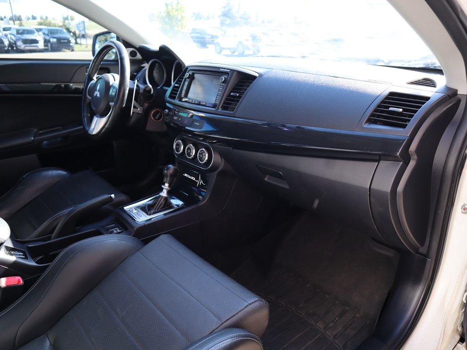 2014 Mitsubishi Lancer Evolution EVO MR IN WHITE EQUIPPED WITH A 2.0L TURBO I4 , AWD , 6SPD AUTO , PADDLE SHIFTERS , LEATHER HEATED SEATS , AC , CRUISE , PREMIUM-17