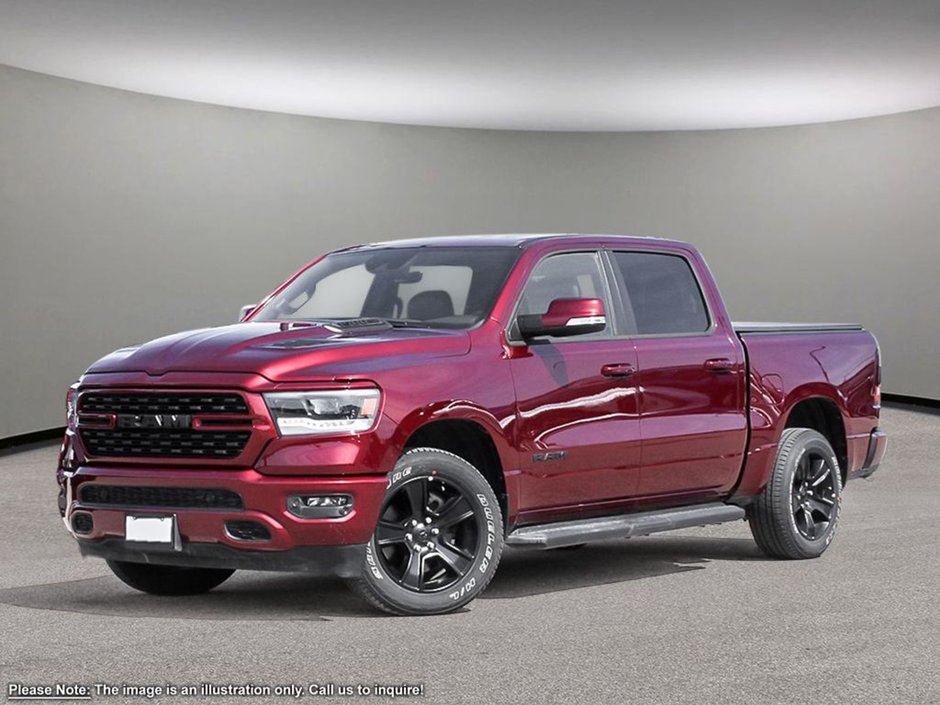 2024 Ram 1500 SPORT, 5.7L HEMI V8 W/ ETORQUE, CLASS IV HITCH RECEIVER, REVERSE CAMERA, FORWARD COLLISION WARNING-0