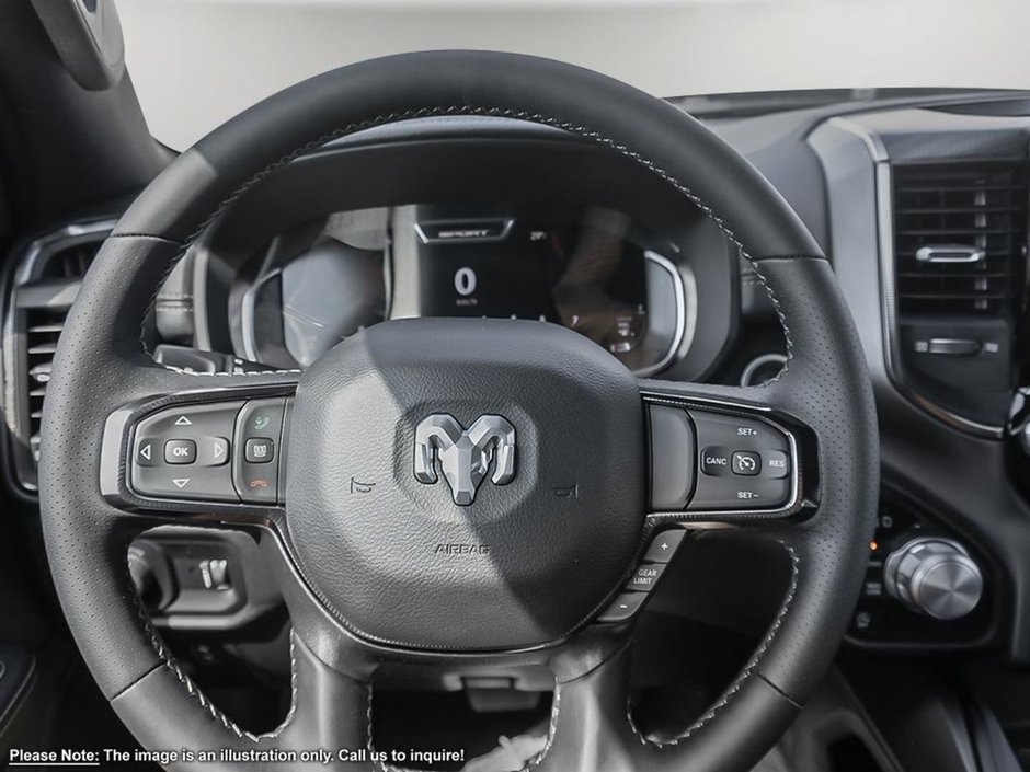 2024 Ram 1500 SPORT IN DIAMOND BLACK EQUIPPED WITH A 5.7L HEMI V8 W/ETORQUE , 4X4 , 8SPD AUTO , 22INCH RIMS , BSM/RCPD , 125L TANK , SPORT HOO-11