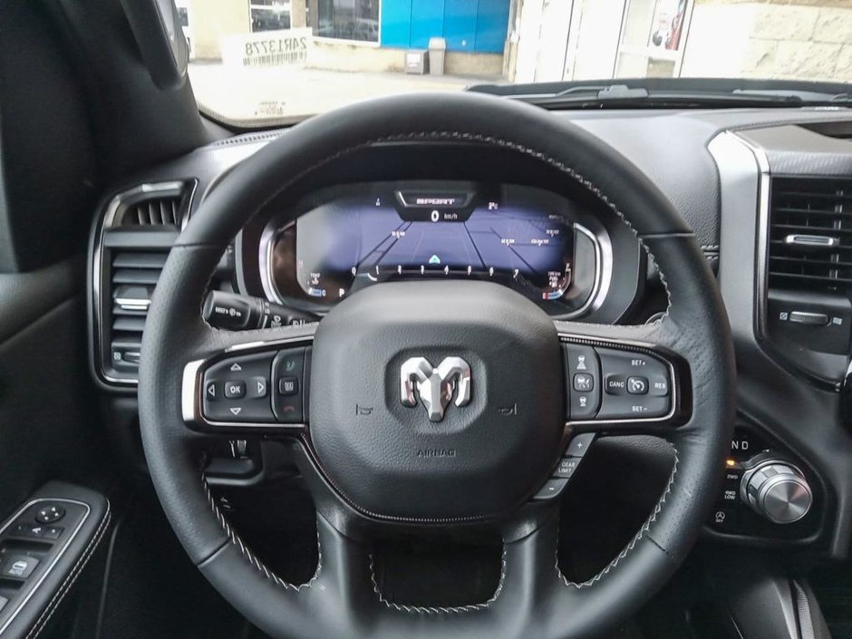 2024 Ram 1500 SPORT NIGHT EDITION IN BILLET SILVER EQUIPPED WITH A 5.7L HEMI V8 W/ETORQUE , 4X4 , 8SPD AUTO , BSM/RCPD , 125L TANK , SPORT HOO-12