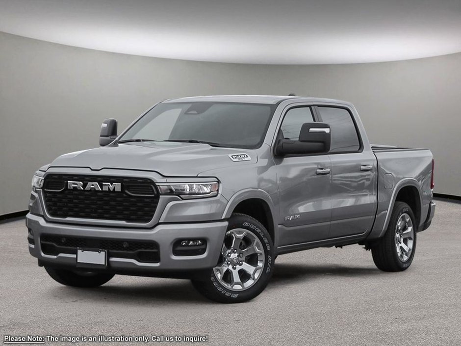 2025 Ram 1500 BIG HORN SPORT IN BILLET SILVER EQUIPPED WITH A 3.0L HURRICANE I6 TWIN TURBO , 4X4 , 8SPD AUTO , TONNEAU COVER , BIG HORN LEVEL-0