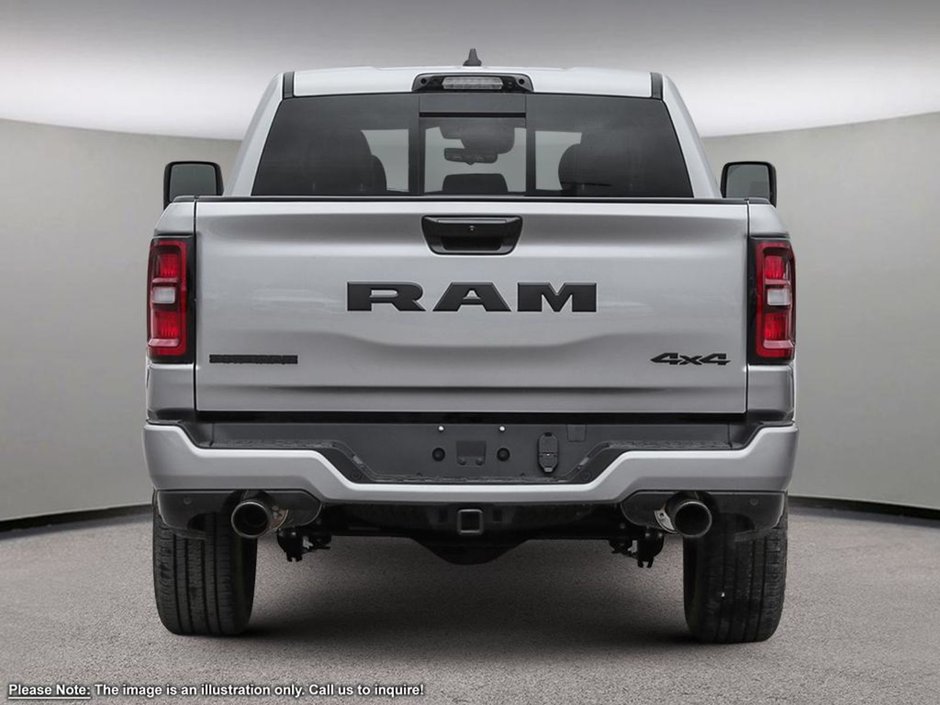 2025 Ram 1500 BIG HORN NIGHT EDITION IN BILLET SILVER EQUIPPED WITH A 3.0L TWIN TURBO HURRICANE I6 , 8SPD AUTO , 4X4 , TONNEAU COVER , 3.92 RE-4