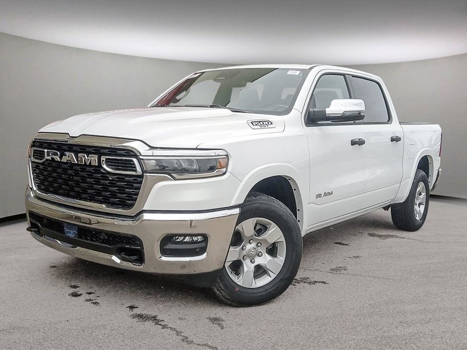 2025 Ram 1500 BIG HORN IN BRIGHT WHITE EQUIPPED WITH A 3.0L HURRICANE TWIN TURBO I6 , 4X4 , 8SPD AUTO , TRAILER BRAKE CONTROL , 3.92 REAR AXLE-0