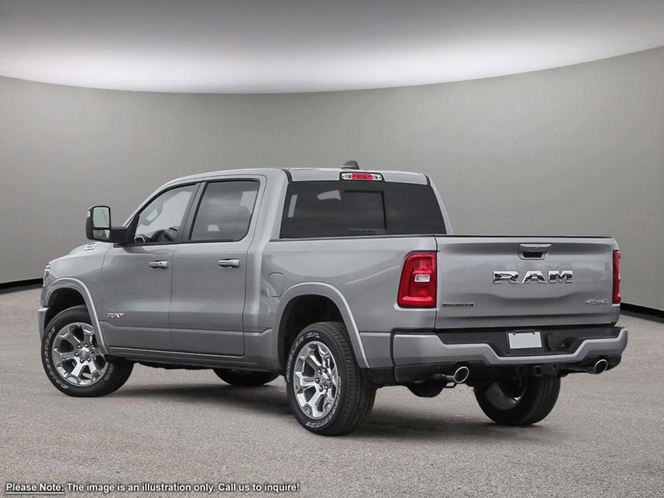 2025 Ram 1500 BIG HORN SPORT IN BILLET SILVER EQUIPPED WITH A 3.0L TWIN TURBO I6 , 4X4 , 8SPD AUTO , TRAILER BRAKE CONTROL , 20INCH RIMS , SPO-3