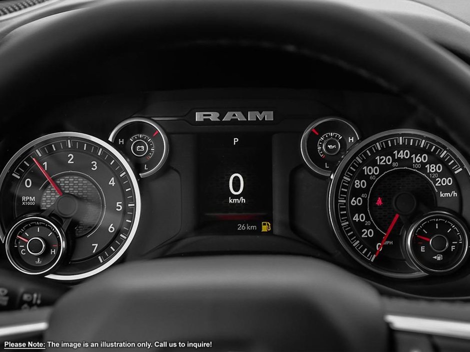 2025 Ram 1500 BIG HORN SPORT IN BILLET SILVER EQUIPPED WITH A 3.0L TWIN TURBO I6 , 4X4 , 8SPD AUTO , TRAILER BRAKE CONTROL , 20INCH RIMS , SPO-11