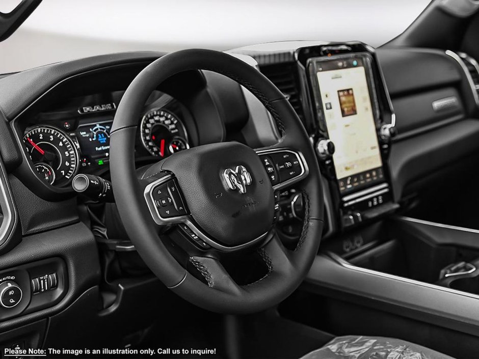 2025 Ram 1500 BIG HORN IN BRIGHT WHITE EQUIPPED WITH A 3.0L TWIN TURBO I6 , 4X4 , 8SPD AUTO , TRAILER BRAKE CONTROL , 3.92 REAR AXLE RATIO , T-10