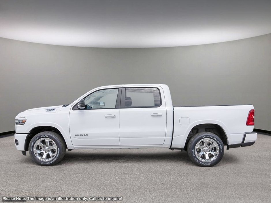2025 Ram 1500 BIG HORN IN BRIGHT WHITE EQUIPPED WITH A 3.6L V6 W/ETORQUE , 4X4 , 8SPD AUTO , TRAILER BRAKE CONTROL , 20INCH RIMS , BIG HORN LV-2