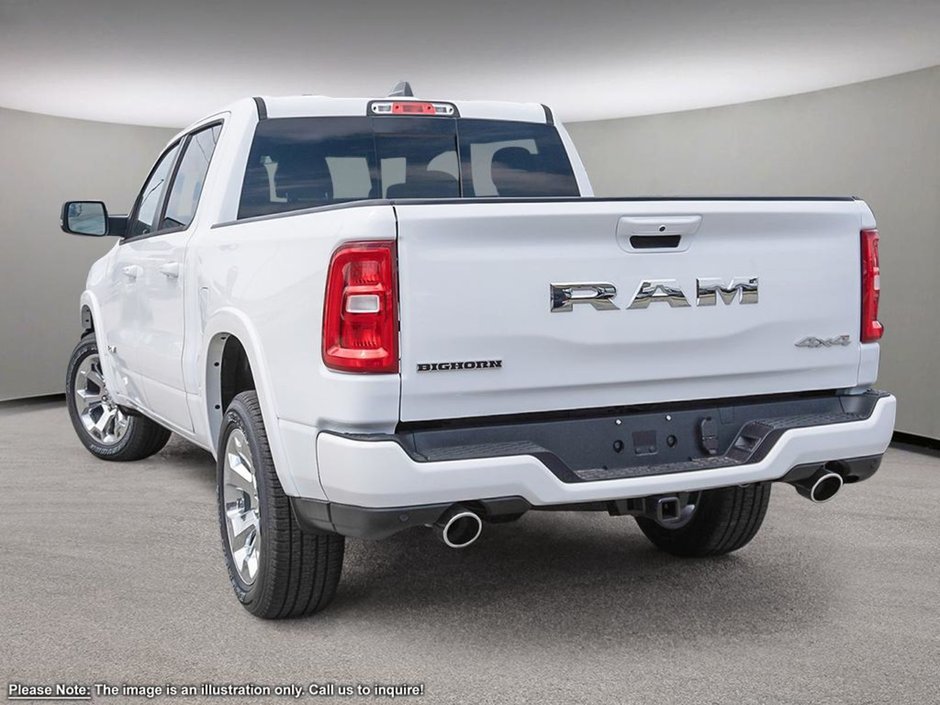 2025 Ram 1500 BIG HORN IN BRIGHT WHITE EQUIPPED WITH A 3.6L V6 W/ETORQUE , 4X4 , 8SPD AUTO , TRAILER BRAKE CONTROL , 20INCH RIMS , BIG HORN LV-3