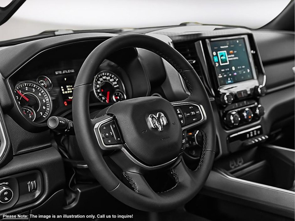 2025 Ram 1500 BIG HORN SPORT IN DIAMOND BLACK EQUIPPED WITH A 3.0L TWIN TURBO , 4X4 , 8SPD AUTO , PANORAMIC SUNROOF , 125L TANK , BIG HORN LVL-11