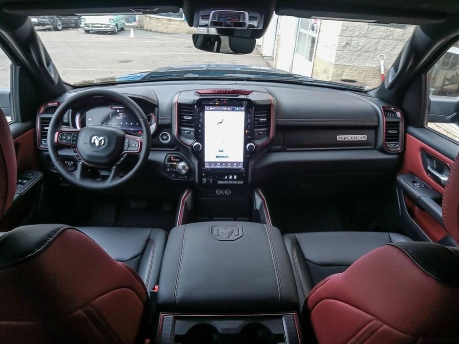 2025 Ram 1500 REBEL IN HYDRO BLUE EQUIPPED WITH A 3.0L TWIN TURBO I6 , 4X4 , 8SPD AUTO , PERF SHOCKS , CLOTH/VINYL BUCKET SEATS-22