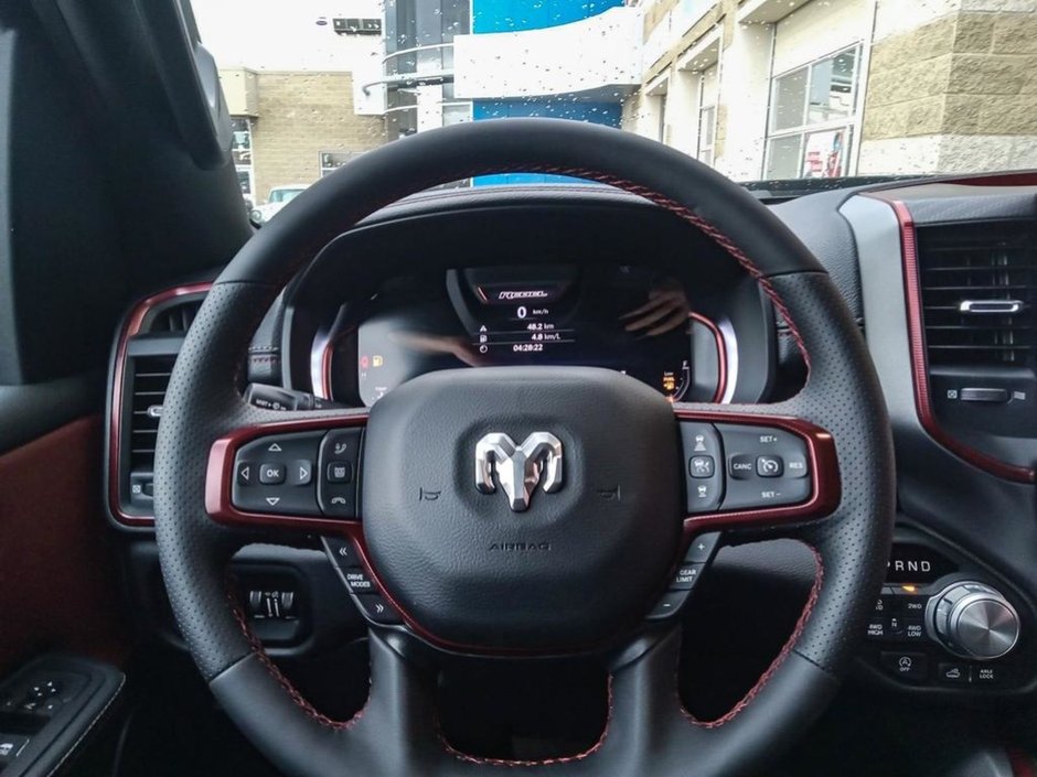 2025 Ram 1500 REBEL IN HYDRO BLUE EQUIPPED WITH A 3.0L TWIN TURBO I6 , 4X4 , 8SPD AUTO , PERF SHOCKS , CLOTH/VINYL BUCKET SEATS-12