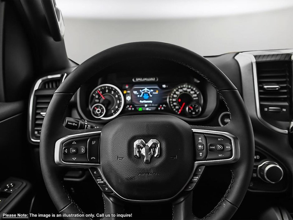 2025 Ram 1500 BIG HORN NIGHT EDITION IN BRIGHT WHITE EQUIPPED WITH A 3.6L V6 W/ETORQUE , 4X4 , 8SPD AUTO , BIG HORN LVL 2 , ALPINE AUDIO , 12I-11