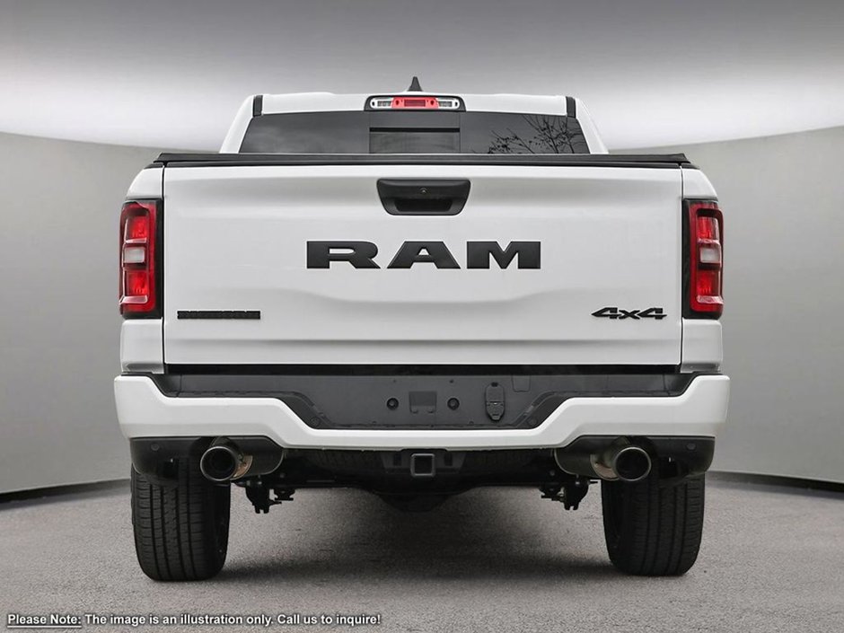 2025 Ram 1500 BIG HORN NIGHT EDITION IN BRIGHT WHITE EQUIPPED WITH A 3.6L V6 W/ETORQUE , 4X4 , 8SPD AUTO , BIG HORN LVL 2 , ALPINE AUDIO , 12I-4