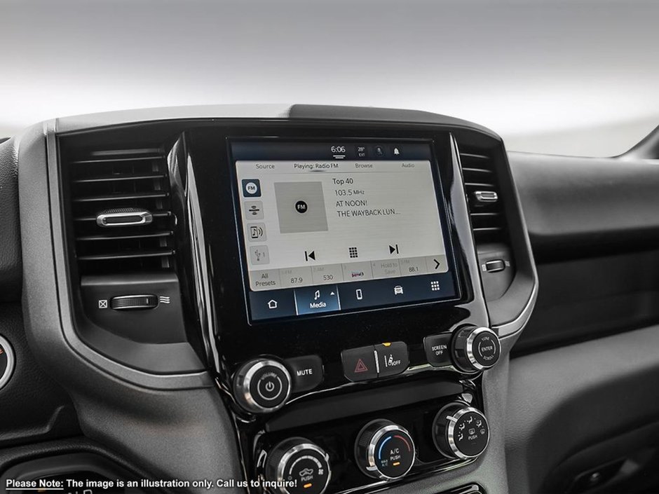 2025 Ram 1500 SXT TRADESMAN IN BRIGHT WHITE EQUIPPED WITH A 3.6L V6 W/ETORQUE , 4X4 , 8SPD AUTO , TRADESMAN LVL 1 , SXT APPEARANCE GROUP , BAC-17