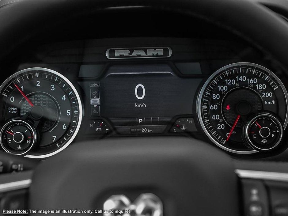 2025 Ram 1500 BIG HORN NIGHT EDITION IN DIAMOND BLACK EQUIPPED WITH A 3.6L V6 W/ETORQUE , 4X4 , 8SPD AUTO , TECH GROUP , BED UTILITY , BIG HOR-12