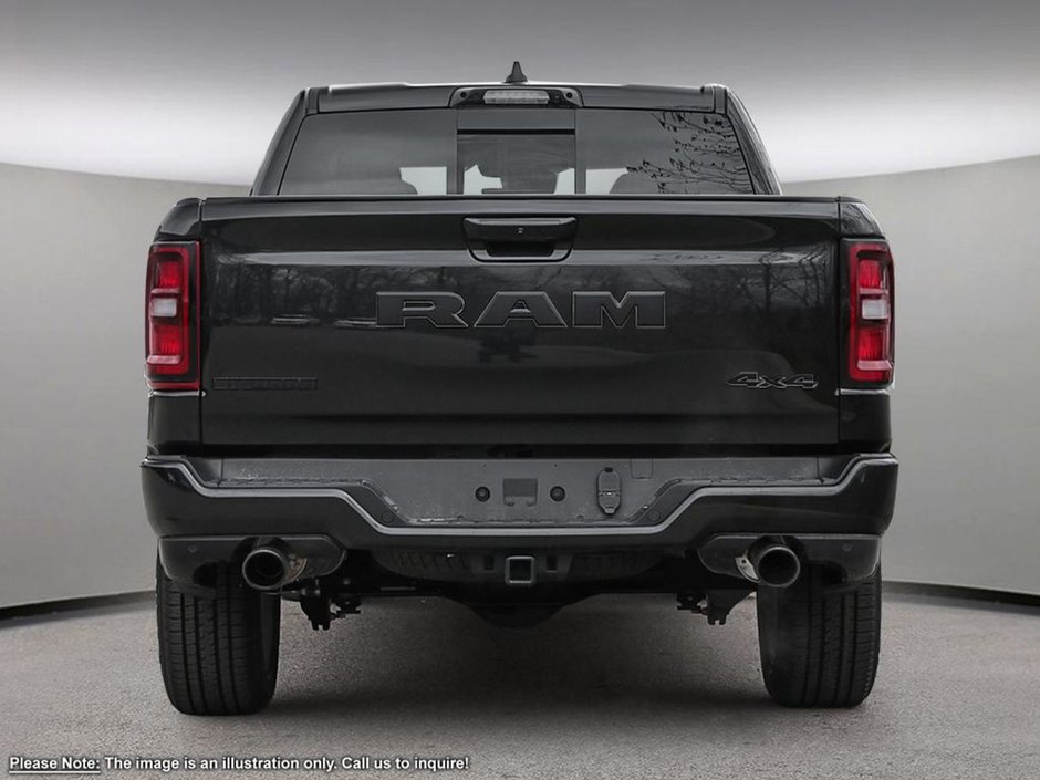 2025 Ram 1500 BIG HORN NIGHT EDITION IN DIAMOND BLACK EQUIPPED WITH A 3.6L V6 W/ETORQUE , 4X4 , 8SPD AUTO , TECH GROUP , BED UTILITY , BIG HOR-4