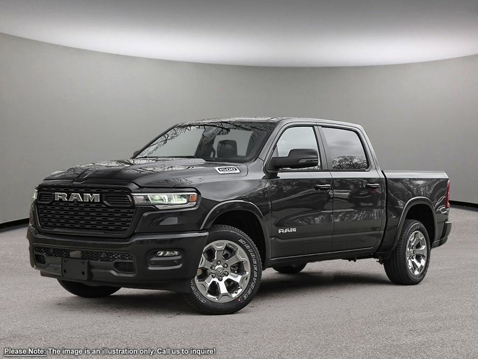 2025 Ram 1500 BIG HORN SPORT IN DIAMOND BLACK EQUIPPED WITH A 3.0L TWIN TURBO I6 , 4X4 , 8SPD AUTO , TONNEAU COVER , BIG HORN LVL 1 , TRAILER-0