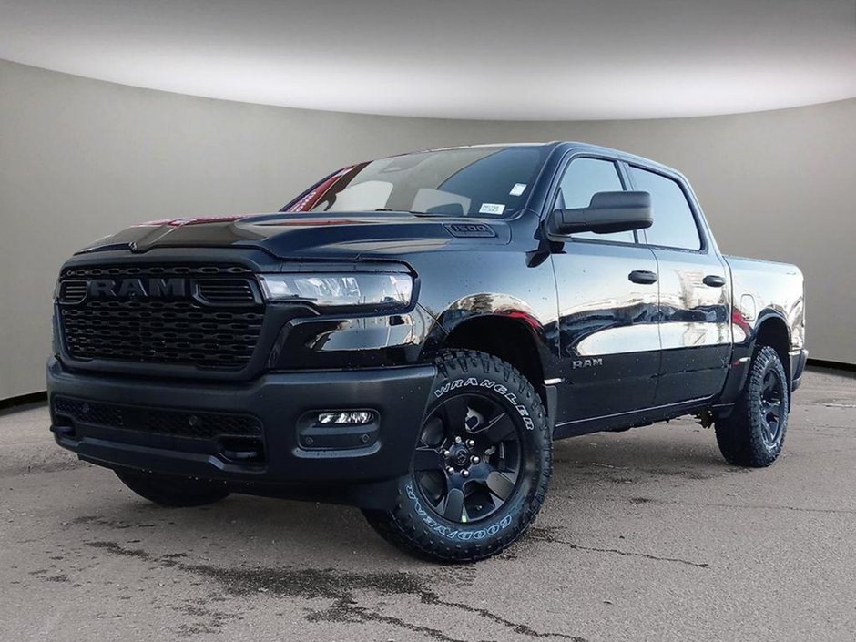2025 Ram 1500 WARLOCK IN DIAMOND BLACK EQUIPPED WITH A 3.0L TWIN TURBO HURRICANE I6 , 4X4 , 8SPD AUTO , BACKUP CAM , PERF SHOCK ABSORBERS , 18-0