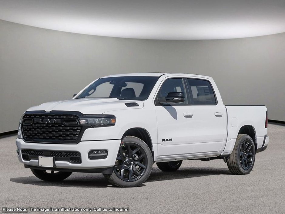 2025 Ram 1500 SPORT NIGHT EDITION IN BRIGHT WHITE EQUIPPED WITH A 3.0L TWIN TURBO I6 , 4X4 , 8SPD AUTO , SPORT LVL 1 , PANORAMIC SUNROOF , DUA-0