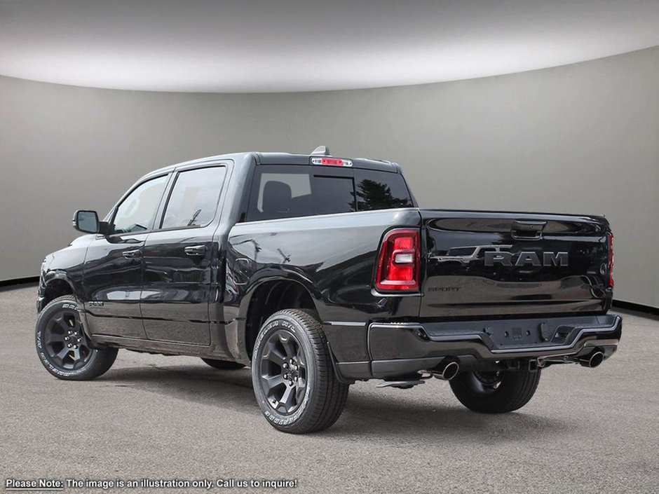 2025 Ram 1500 SPORT IN DIAMOND BLACK EQUIPPED WITH A 3.0L TWIN TURBO I6 , 4X4 , 8SPD AUTO , 22INCH RIMS , PWR RUNNING BOARDS , SPORT HOOD , PA-4
