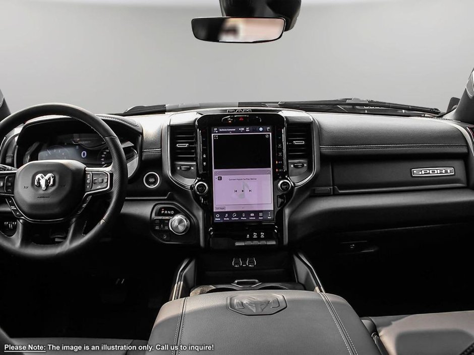 2025 Ram 1500 SPORT IN DIAMOND BLACK EQUIPPED WITH A 3.0L TWIN TURBO I6 , 4X4 , 8SPD AUTO , 22INCH RIMS , PWR RUNNING BOARDS , SPORT HOOD , PA-21