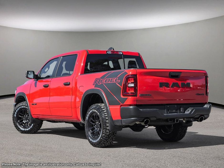 2025 Ram 1500 REBEL GT IN FLAME RED EQUIPPED WITH A 3.0L TWIN TUBRO I6 , 4X4 , 8SPD AUTO , REBEL LVL 2 , PANO SUNROOF , SIDE STEPS , 125L TANK-3