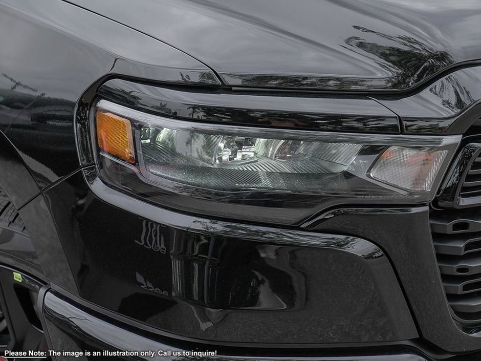 2025 Ram 1500 SPORT IN DIAMOND BLACK EQUIPPED WITH A 3.0L TWIN TURBO I6 , 4X4 , 8SPD AUTO , SPORT HOOD , PANORAMIC SUNROOF , TECH GROUP , TRAI-9