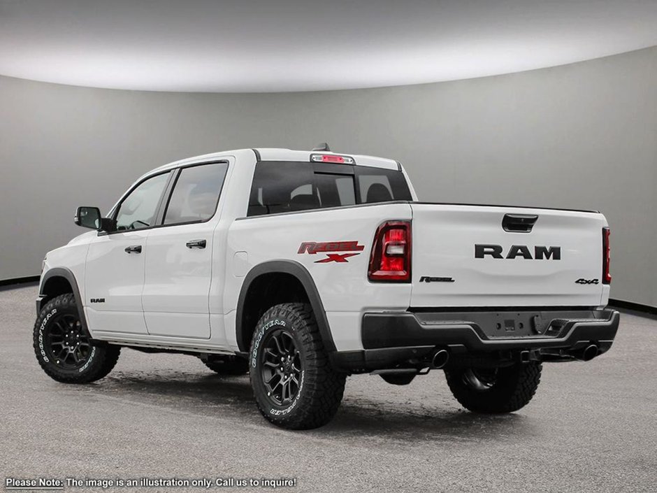 2025 Ram 1500 REBEL X IN BRIGHT WHITE EQUIPPED WITH A 3.0L TWIN TUBRO I6 , 4X4 , 8SPD AUTO , 125L TANK , REBEL LVL 2 , REBEL 10TH ANNIVERSARY-3
