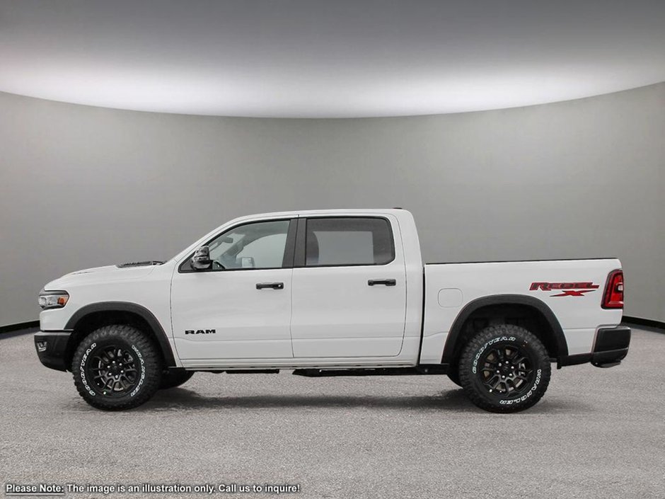 2025 Ram 1500 REBEL X IN BRIGHT WHITE EQUIPPED WITH A 3.0L TWIN TUBRO I6 , 4X4 , 8SPD AUTO , 125L TANK , REBEL LVL 2 , REBEL 10TH ANNIVERSARY-2
