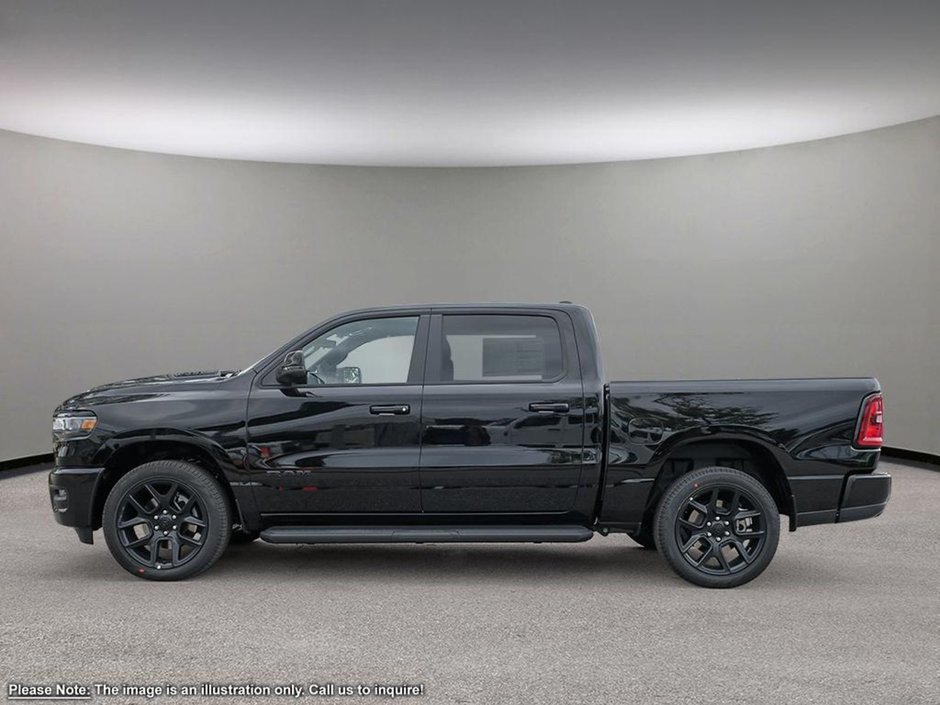 2025 Ram 1500 SPORT IN DIAMOND BLACK EQUIPPED WITH A 3.0 L TWIN TURBO I6 , 4X4 , 8SPD AUTO , 125L TANK , PANORAMIC SUNROOF , SPORT LVL 1 , TEC-2