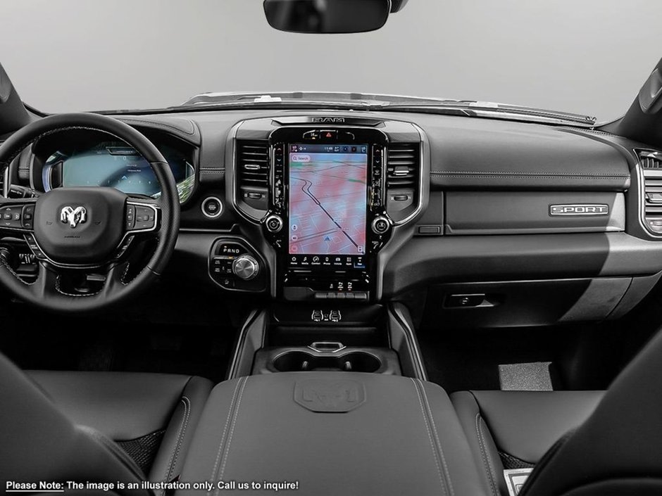 2025 Ram 1500 SPORT IN BILLET SILVER EQUIPPED WITH A 3.0L TWIN TURBO I6 , 4X4 , 8SPD AUTO , SPORT HOOD , PANORAMIC SUNROOF , BACKUP CAM , HEAT-21