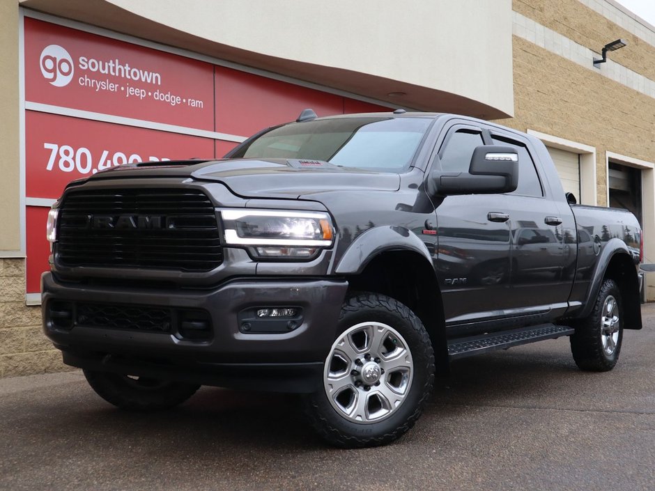 2023 Ram 2500 LARAMIE MEGA CAB NIGHT EDITION IN GRANITE CRYSTAL EQUIPPED WITH A 6.7L CUMMINS TURBO DIESEL I6 , 4X4 , 6SPD AUTO , SUNROOF , LAR-0