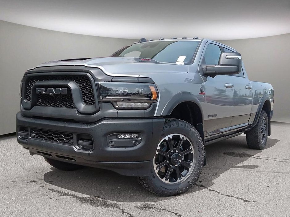 2024 Ram 2500 REBEL IN BILLET SILVER EQUIPPED WITH A 6.7L CUMMINS TURBO DIESEL , 4X4 , 6SPD AUTO , REAR AUTO LVL AIR SUSPENSION , POWER RUNNIN-0
